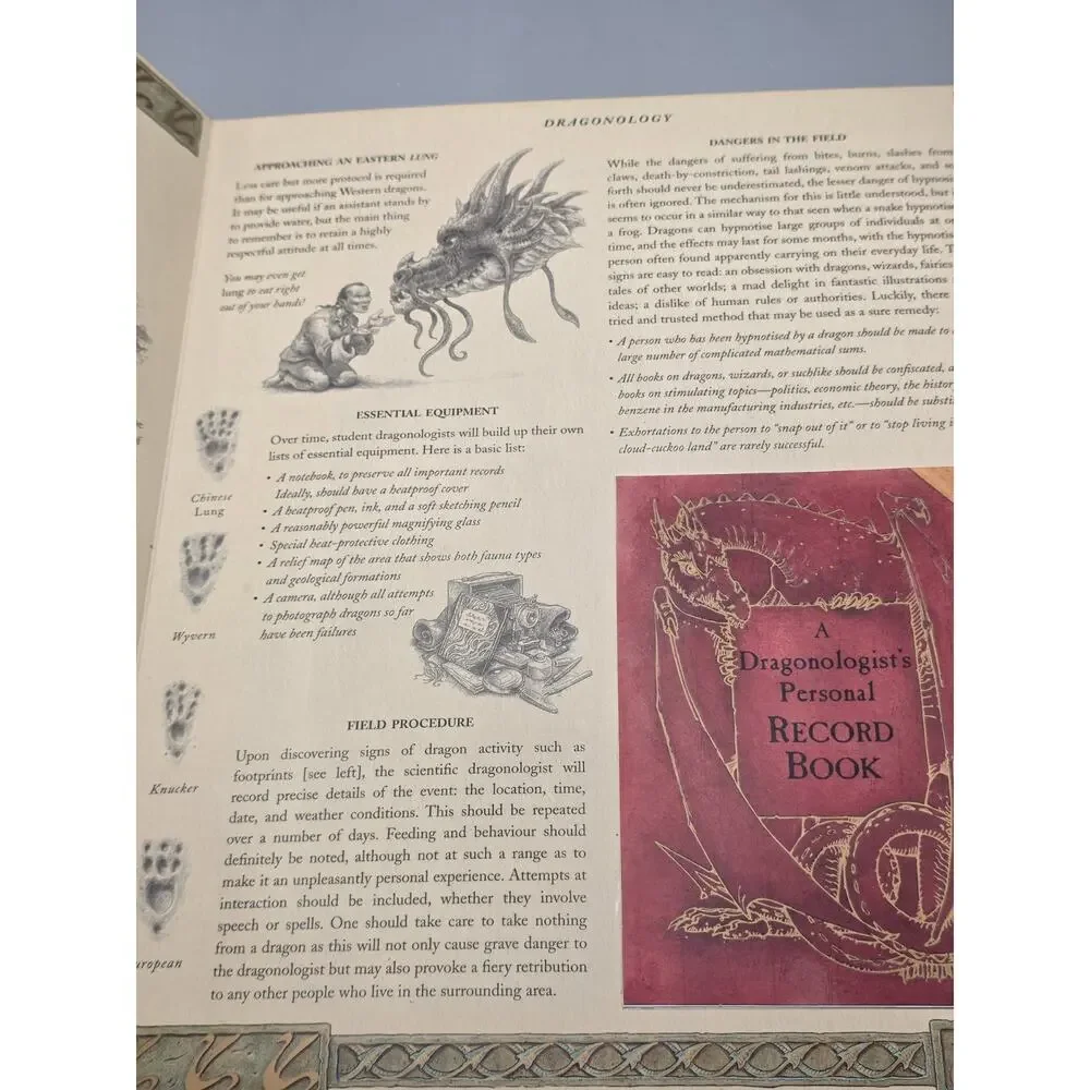 Dragonology The Complete Book of Dragons 2003 Templar HC Illustrated Tactile